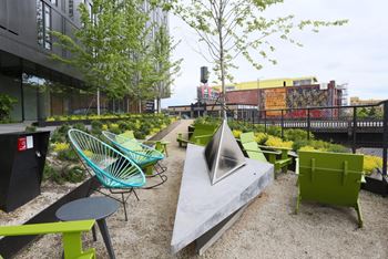 Yard apartments fire pit with seating